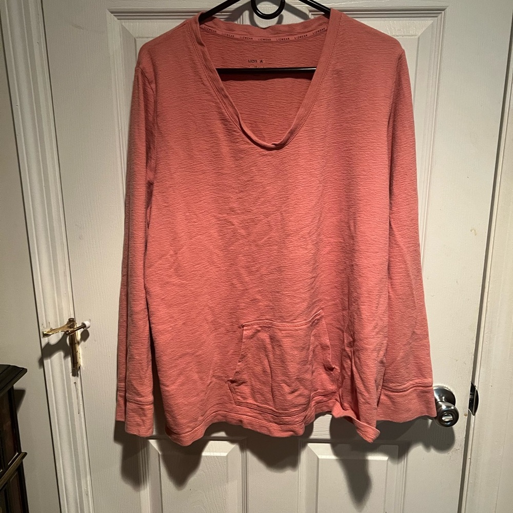 Peach long sleeve top size 2X